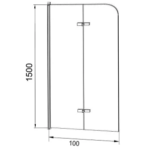 Шторка на ванну Grossman GR-106100BLACK 100x150