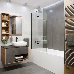 Шторка на ванну Grossman GR-106100BLACK 100x150