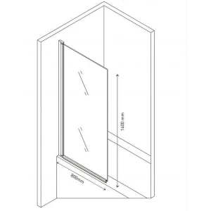 Шторка на ванну Berges River 80x140