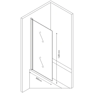 Шторка на ванну Berges River S 80x140