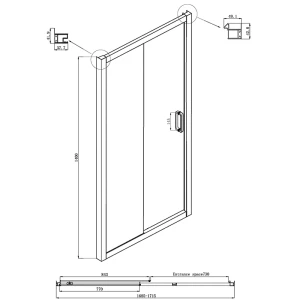 Шторка на ванну Ambassador Bath Screens 16041105 170x140