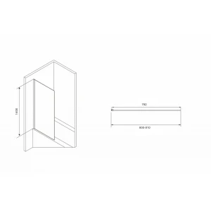Шторка на ванну Abber Immer Offen AG71080B 80x140