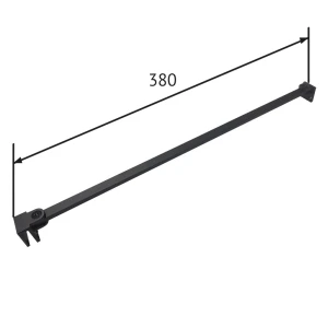 Кронштейн Abber AG0017B для душевого ограждения, черный матовый