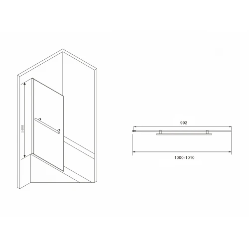 Шторка на ванну Abber Immer Offen AG70100B 100x140