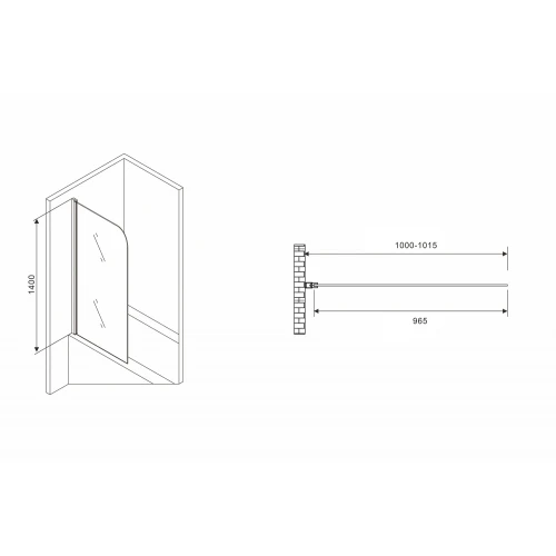 Шторка на ванну Abber Ewiges Wasser AG52100 100x140