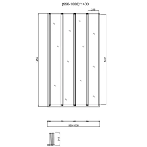 Шторка на ванну Vincea VSB-31100CL 100x140
