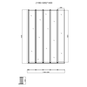 Шторка на ванну Vincea VSB-32120CL 120x140