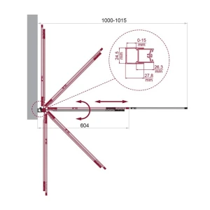 Шторка на ванну BelBagno LUCE-VF-11-100/145-C-Cr 100x145
