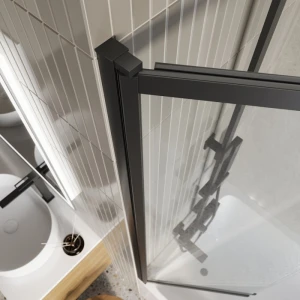 Шторка на ванну BelBagno LUCE-VF-11-90/145-C-NERO 90x145