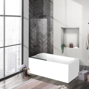 Шторка на ванну BelBagno UNO-V-1-90/150-C-NERO 90x150
