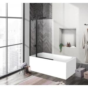 Шторка на ванну BelBagno UNO-V-11-100/150-C-NERO 100x150