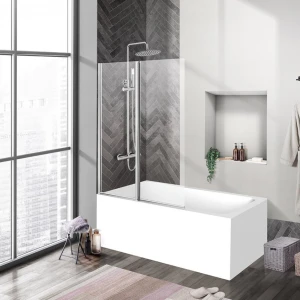 Шторка на ванну BelBagno UNO-V-2-110/150-C-Cr 110x150