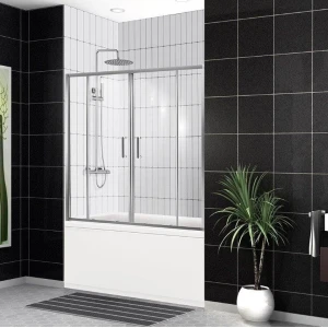 Шторка на ванну BelBagno UNO-VF-2-170/145-C-Cr 170x145
