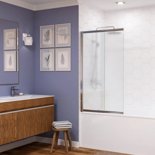 Шторка на ванну Wasserkraft Main 41S02-100L Matt glass 100x140