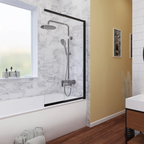 Шторка на ванну Wasserkraft Dill 61S02-100 WasserSchutz 100x140