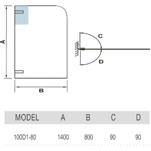 Шторка на ванну Weltwasser WW100 100D1-80 80x140