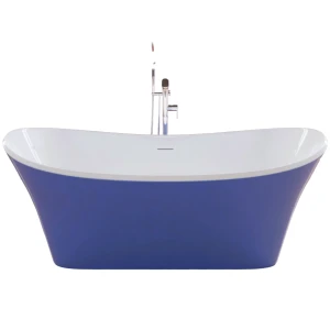 Акриловая ванна Frank F6104 White/Light Blue 170x75
