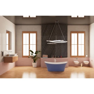 Акриловая ванна Frank F6104 White/Light Blue 170x75