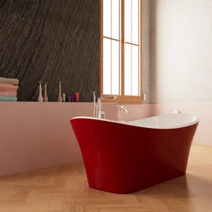 Акриловая ванна Frank F6104 White/Red 170x75