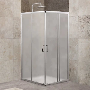 Душевой уголок BelBagno UNIQUE-A-2-85/100-M-Cr 100х100 стекло матовое