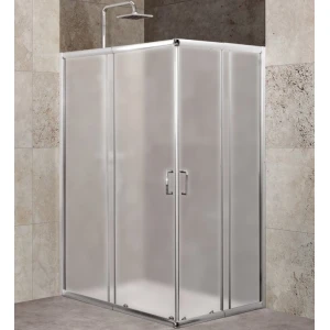 Душевой уголок BelBagno UNIQUE-AH-2-100/115-75/90-P-Cr 115х90 стекло рифленое