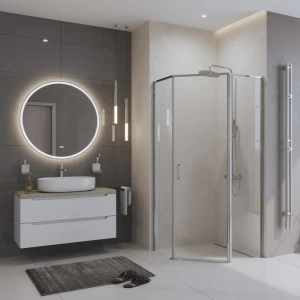 Душевой уголок BelBagno UNO-195-P-1-90-C-Cr 90х90 стекло прозрачное