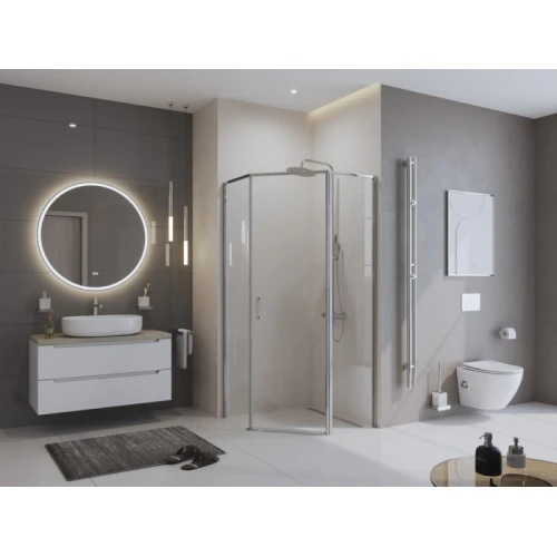 Душевой уголок BelBagno UNO-195-P-1-100-C-Cr 100х100 стекло прозрачное