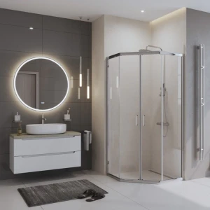 Душевой уголок BelBagno UNO-195-P-2-90-C-Cr 90х90 стекло прозрачное