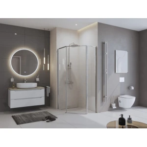 Душевой уголок BelBagno UNO-195-PH-1-100/80-C-Cr 100х80 стекло прозрачное