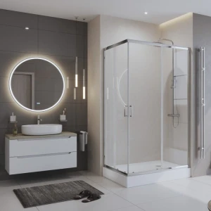 Душевой уголок BelBagno UNO-195-AH-2-120/90-C-Cr 120х90 стекло прозрачное