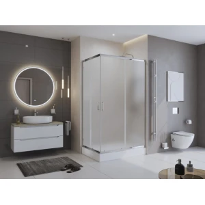 Душевой уголок BelBagno UNO-195-AH-2-120/90-P-Cr 120х90 стекло рифленое