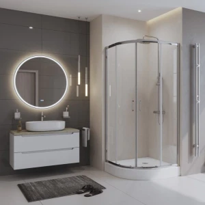 Душевой уголок BelBagno UNO-195-R-2-80-C-Cr 80х80 стекло прозрачное