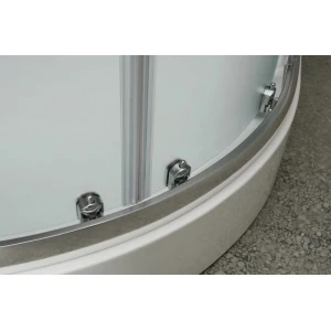 Душевой уголок BelBagno UNO-195-R-2-90-CH-CR 90х90 стекло шиншилла