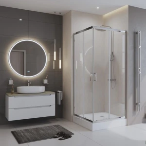 Душевой уголок BelBagno UNO-195-A-2-80-C-Cr 80х80 стекло прозрачное