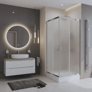 Душевой уголок BelBagno UNO-195-A-2-80-P-Cr 80х80 стекло рифленое