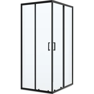 Душевой уголок BelBagno UNO-195-A-2-90-C-NERO 90х90 стекло прозрачное