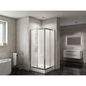 Душевой уголок BelBagno DUE-A-2-80-C-Cr 80х80 стекло прозрачное