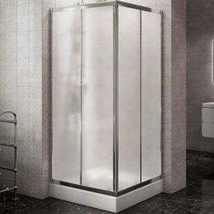 Душевой уголок BelBagno DUE-A-2-90-P-Cr 90х90 стекло рифленое