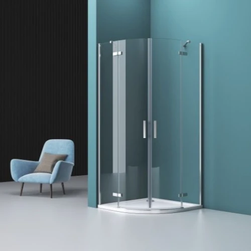 Душевой уголок BelBagno KRAFT-R-2-100-C-Cr 100х100 стекло прозрачное