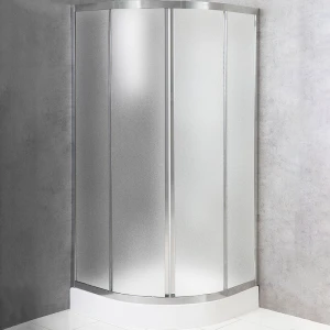 Душевой уголок BelBagno DUE-R-2-90-P-Cr 90х90 стекло рифленое