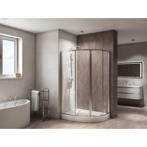 Душевой уголок BelBagno DUE-RH-2-100/80-C-Cr 100х80 стекло прозрачное