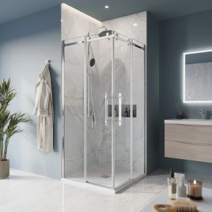 Душевой уголок BelBagno MARINO-A-2-100-C-CR 100х100 стекло прозрачное