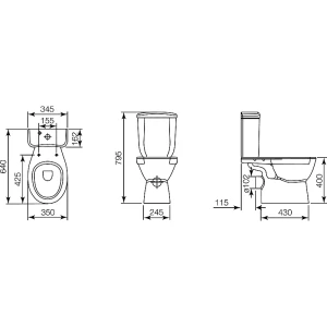 Унитаз напольный Jacob Delafon July E24541RU-0