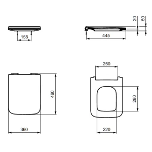 Крышка-сиденье Ideal Standard Blend Cube T521101 с микролифтом
