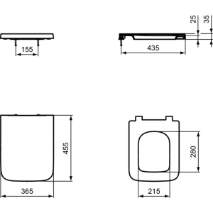 Крышка-сиденье Ideal Standard Blend Cube T392701 с микролифтом