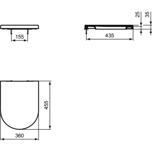 Крышка-сиденье Ideal Standard Blend Curve T376001 с микролифтом