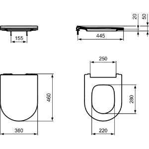 Крышка-сиденье Ideal Standard Blend Curve T520801 с микролифтом