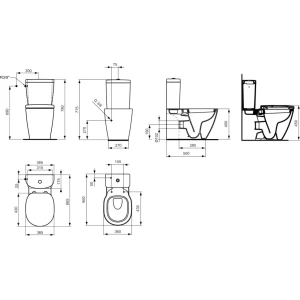 Унитаз напольный Ideal Standard Connect E716401
