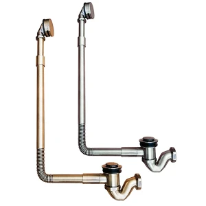 Слив-перелив для ванны Esse металлический, хром/золото