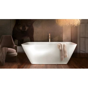 Ванна из литьевого мрамора PAA Quadro 159x70 Glossy Alpine White